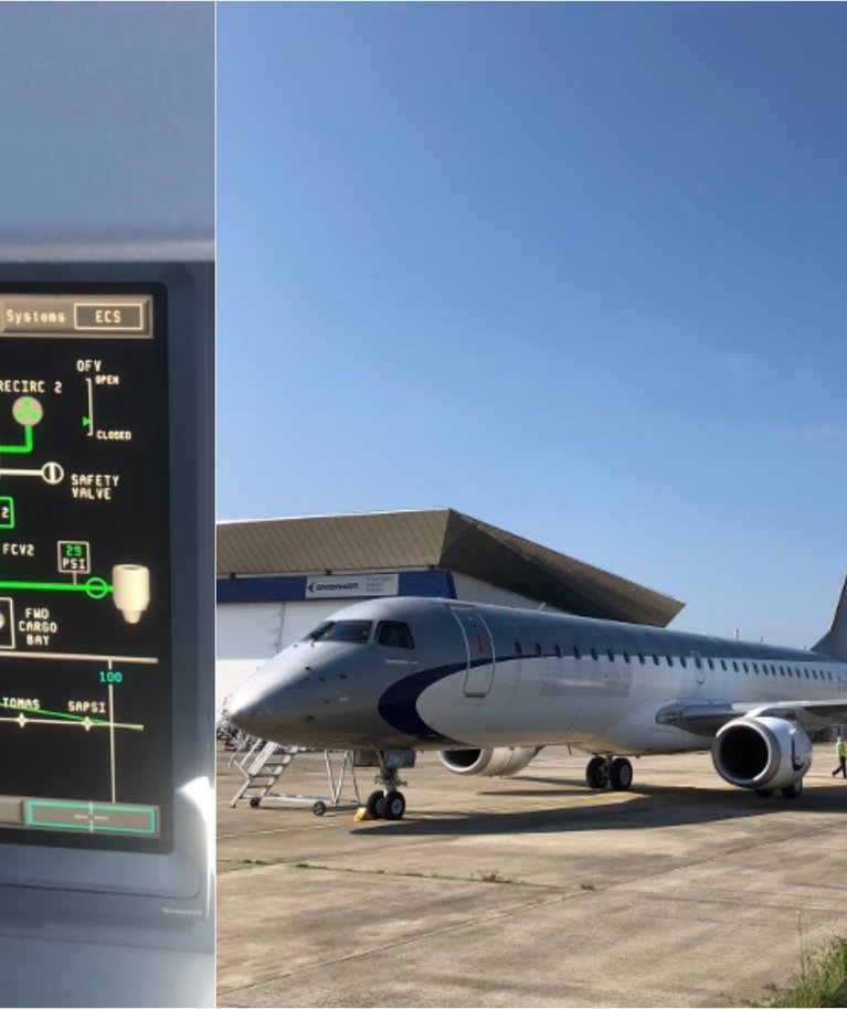 Gedimas kairiajame suspausto oro vamzdyne / Embraer 190 parengtas skrydžiui