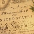 JAV Kongreso bibliotekoje eksponuojamas pirmasis JAV žemėlapis