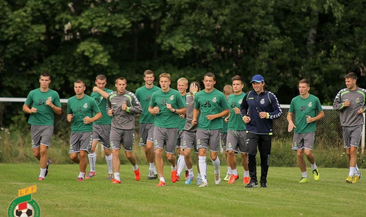 Lietuvos futbolo U19 rinktinės treniruotė