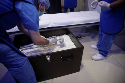 Meksikoje vykdomi tariamai nežemiškos kilmės mumijų tyrimai.