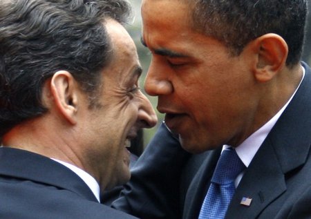 N.Sarkozy ir B. Obama