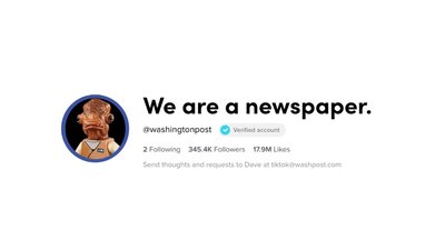 „Washington post“ „Tik Tok“ paskyra