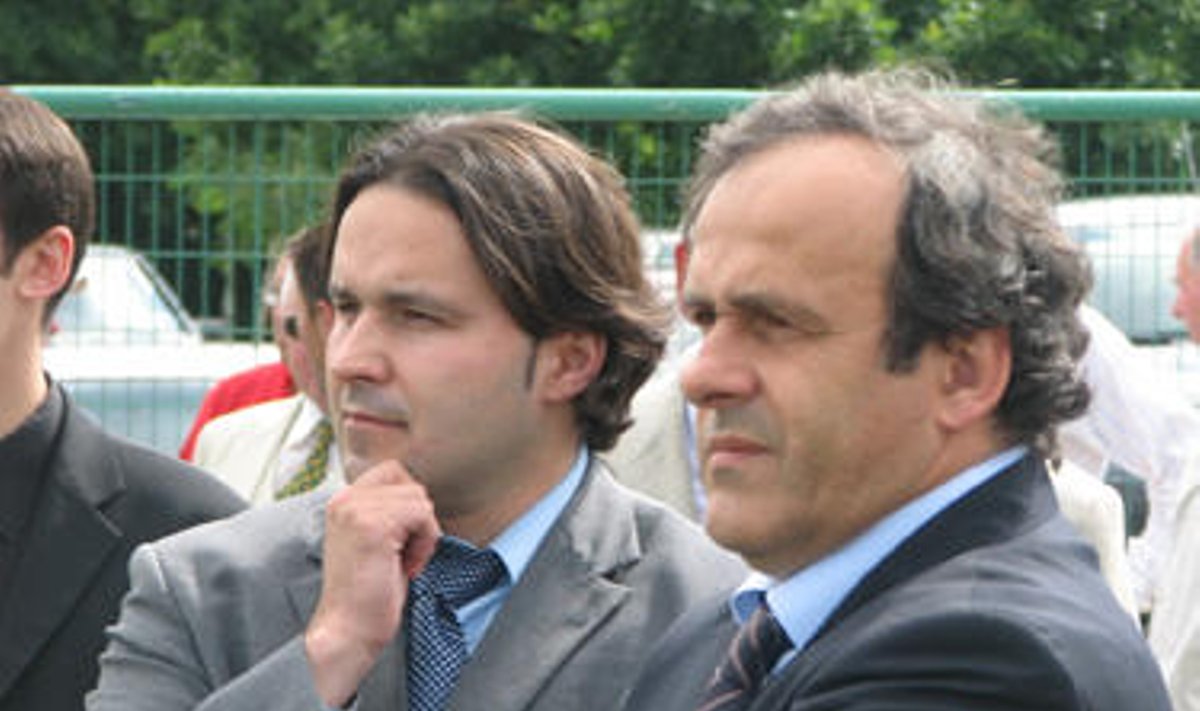 LFF prezidentas Liutauras Varanavičius ir UEFA prezidentas Michelis Platini