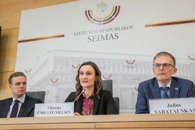 Gabrielius Landsbergis, Viktorija Čmilytė-Nielsen ir Julius Sabatauskas