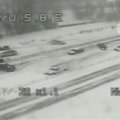 Vaizdo kamera užfiksavo masinę automobilių avariją Minesotoje