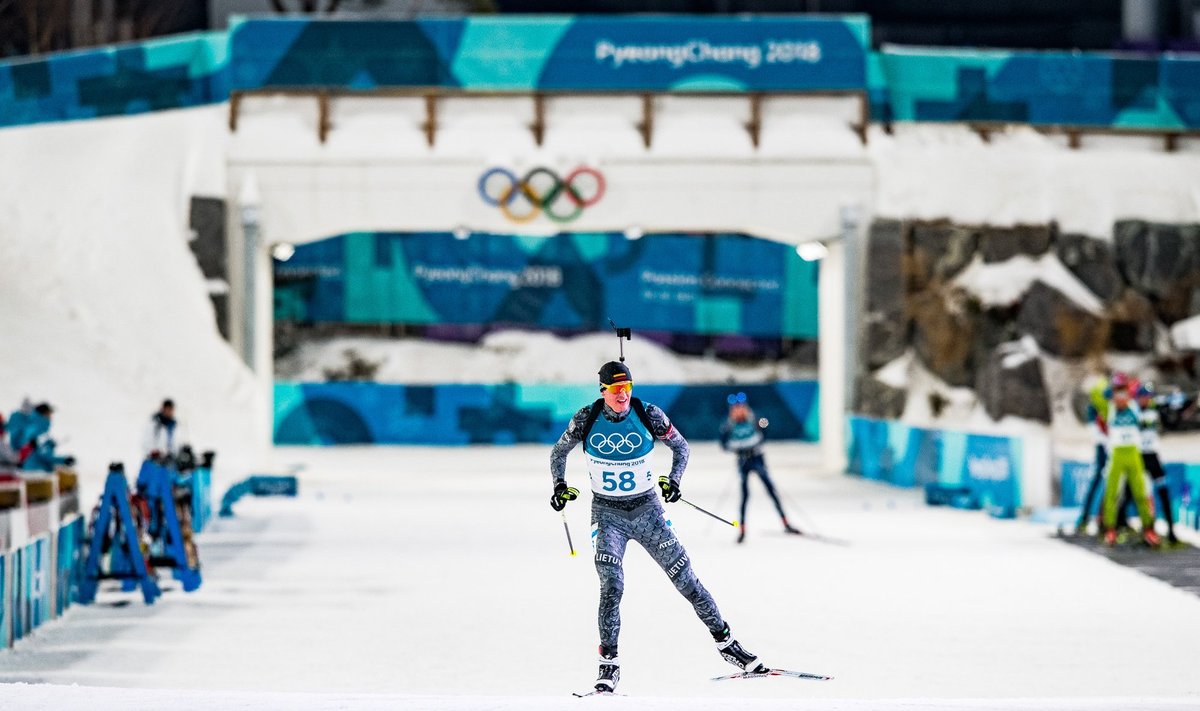 Pjongčango olimpiada: biatlono 20 km individualios lenktynės – Tomas Kaukėnas ir Vytautas Strolia