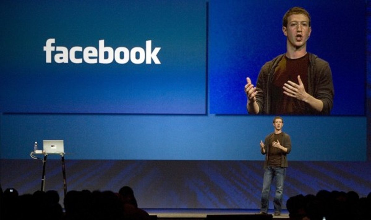 "Facebook" įkūrėjas Markas Zuckerbergas.