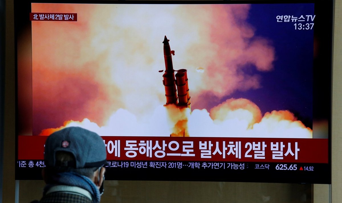 Šiaurės Korėja paleido kelias trumpojo nuotolio balistines raketas