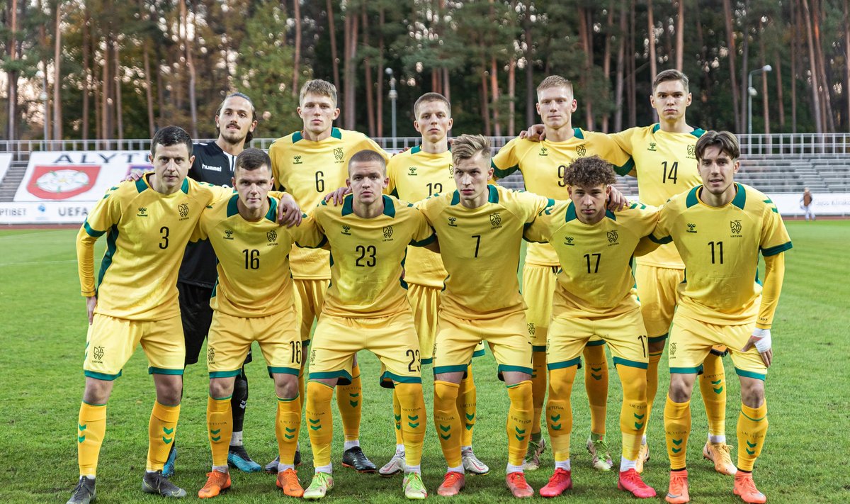 Lietuvos U-21 futbolo rinktinė (Alytus, 2021 m., LFF nuotr.)