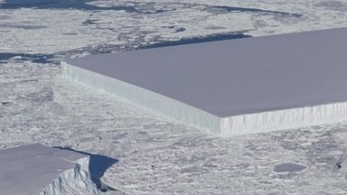 Antarktidoje mokslininkai aptiko beveik idealios stačiakampės formos ledkalnį