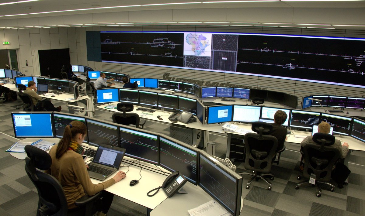 At the Lietuvos Geležinkeliai Traffic Control Centre