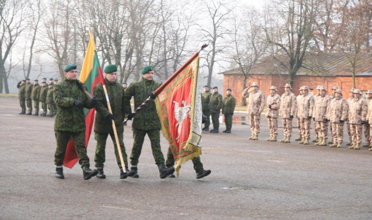 Į misiją Afganistane išlydėti Lietuvos kariai (Vytenio bataliono nuotr.)