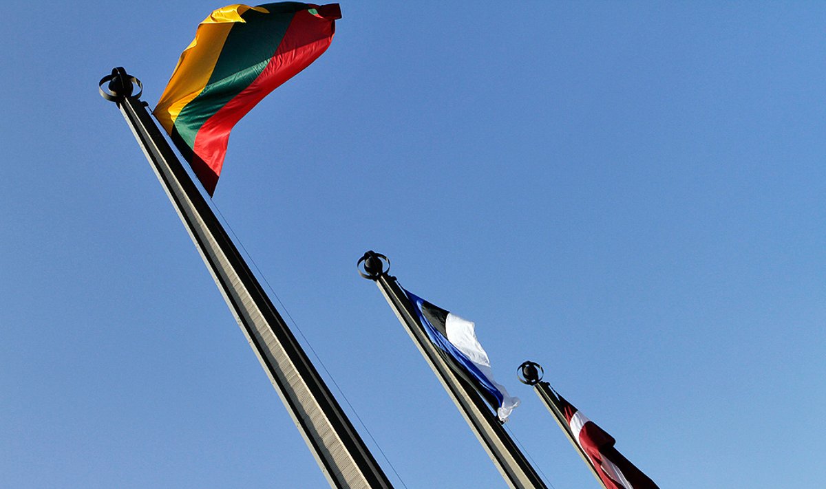 Flags of the three Baltic states