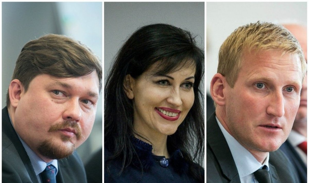 Aplinkos viceministrai, iš kairės: Almantas Petkus, Daiva Matonienė, Linas Jonauskas