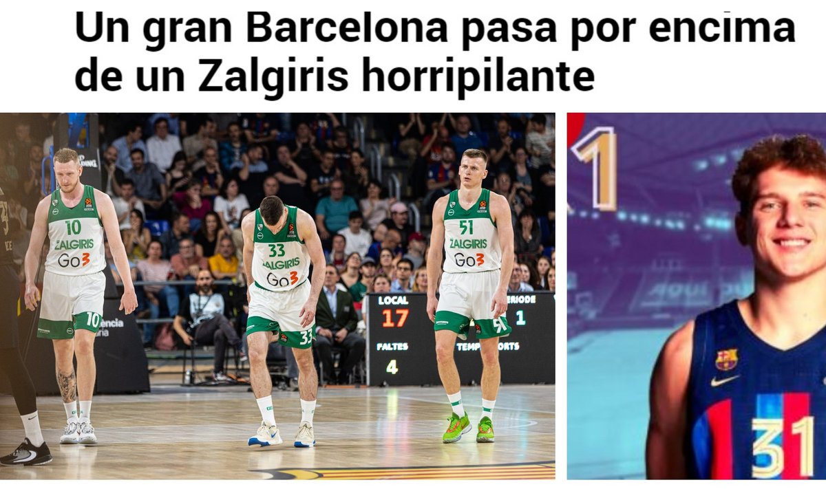 Ispanijos žiniasklaidos reakcija po pirmųjų "Barcelonos" ir "Žalgirio" ketvirtfinalio rungtynių