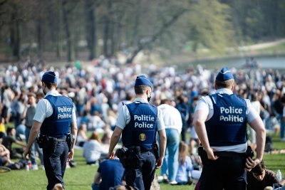 Briuselio policija vaikė į Melagių dienos „koncertą“ susirinkusią minią