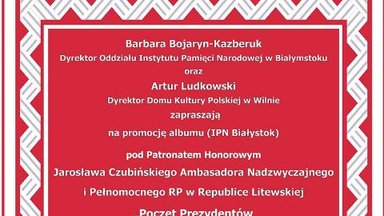 Promocja albumu "Poczet Prezydentów Rzeczypospolitej Polskiej na uchodźstwie w latach 1939-1990" w DKP w Wilnie
