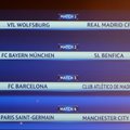 UEFA Čempionų lygos turnyro ketvirtfinalio burtai favoritų nesuporavo