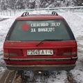 Už sovietine simbolika „išgražintą“ automobilį baltarusiui teko keliauti namo