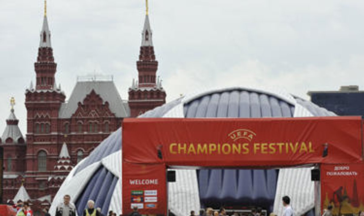 Raudonoji aikštė Maskvoje Čempionų lygos finalo išvakarėse