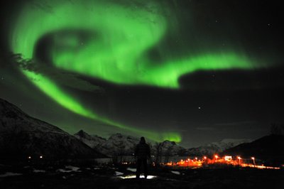 Šiaurės pašvaistė ties Tromso, Norvegija