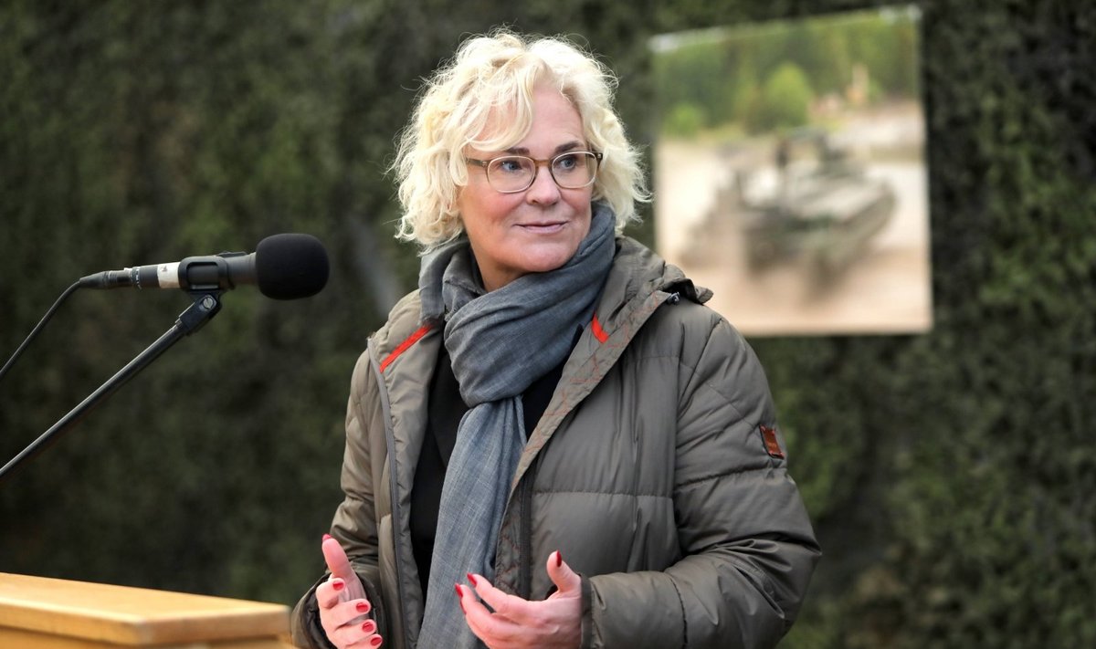 Vokietijos gynybos ministrė Christine Lambrecht 