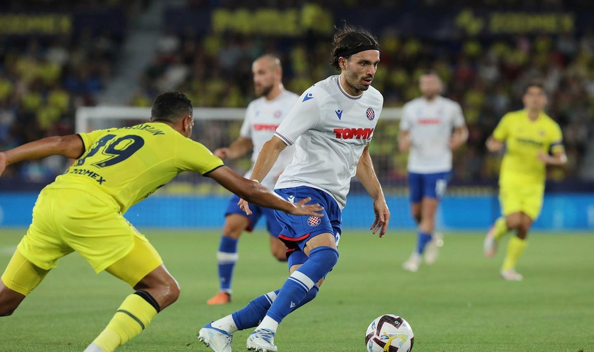 "Villarreal" - "Hajduk" dvikovos akimirka ("Hajduk" nuotr.)