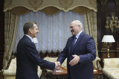 Sergejus Naryškinas ir Aliaksandras Lukašenka