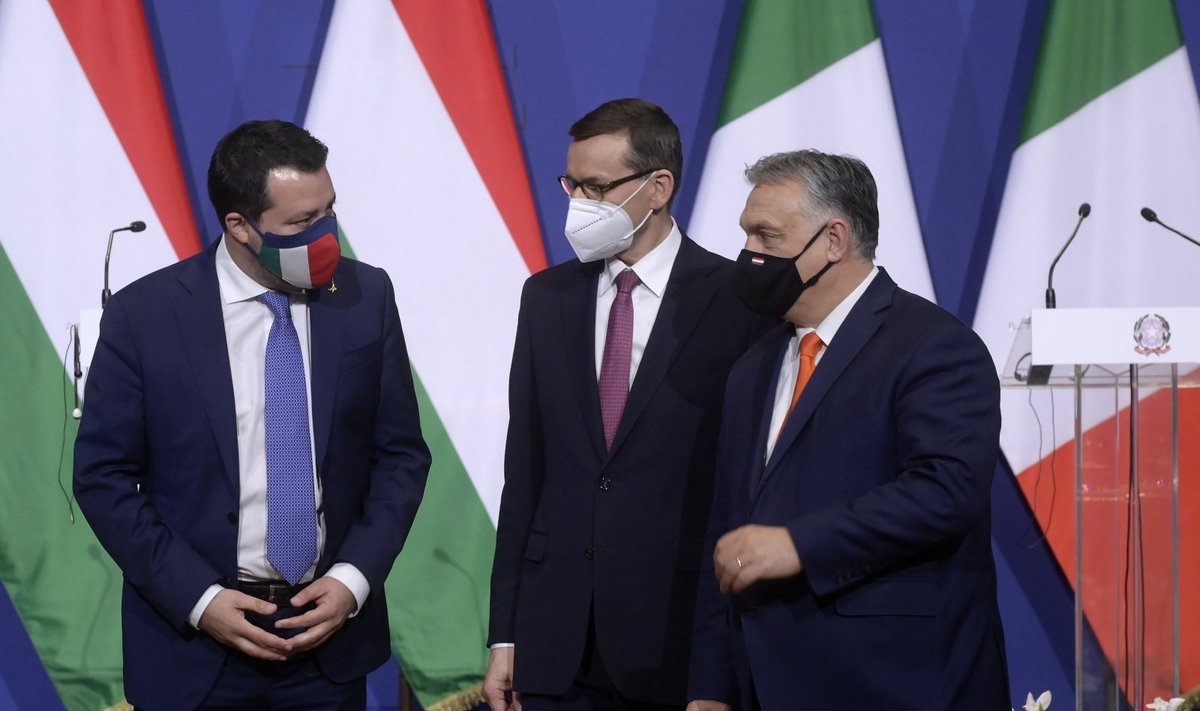 Matteo Salvini, Viktoras Orbanas, Mateuszas Morawieckis