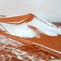Sacharos dykumoje iškrito sniego