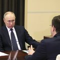 Rusijos televizija pirmą kartą po dronų atakos parodė Putiną Kremliuje