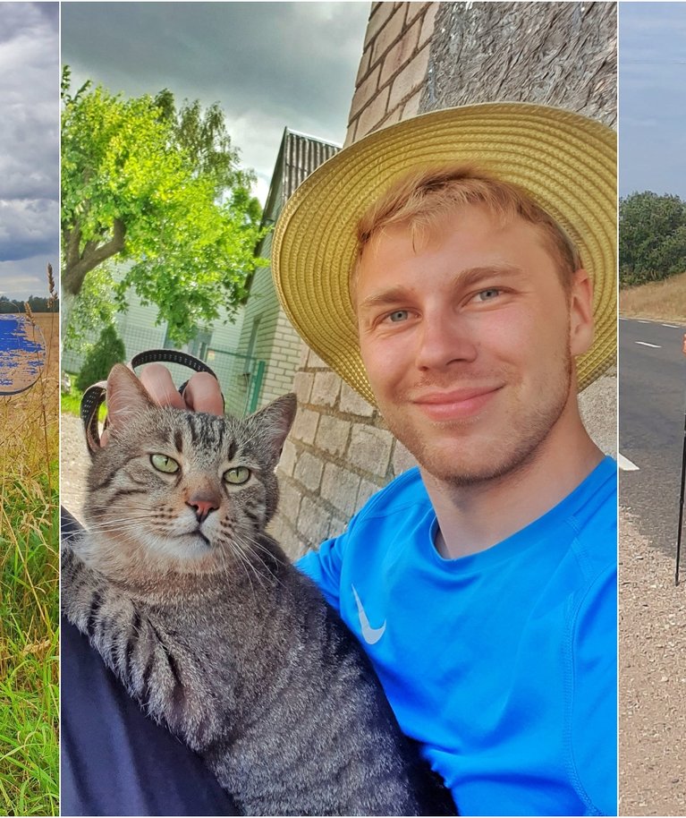 Renaldas Asipauskas su savo katinu Vasia