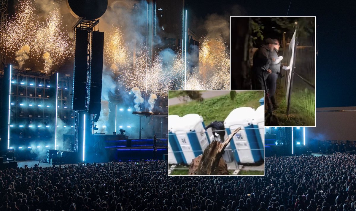 Grandiozinio „Rammstein“ koncerto Vingio parke akimirka