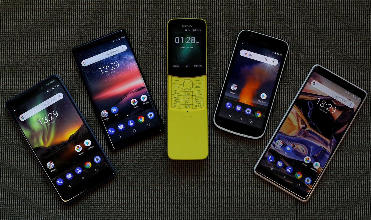 Nokia 6, Nokia 8 Sirocco, Nokia 8110, Nokia 1 ir Nokia 7 Plus