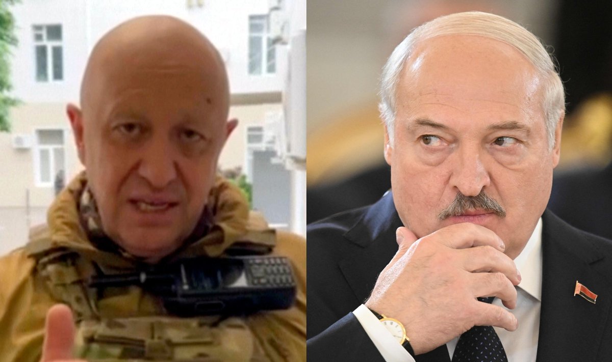 Jegvenijus Prigožinas ir Aliaksandras Lukašenka