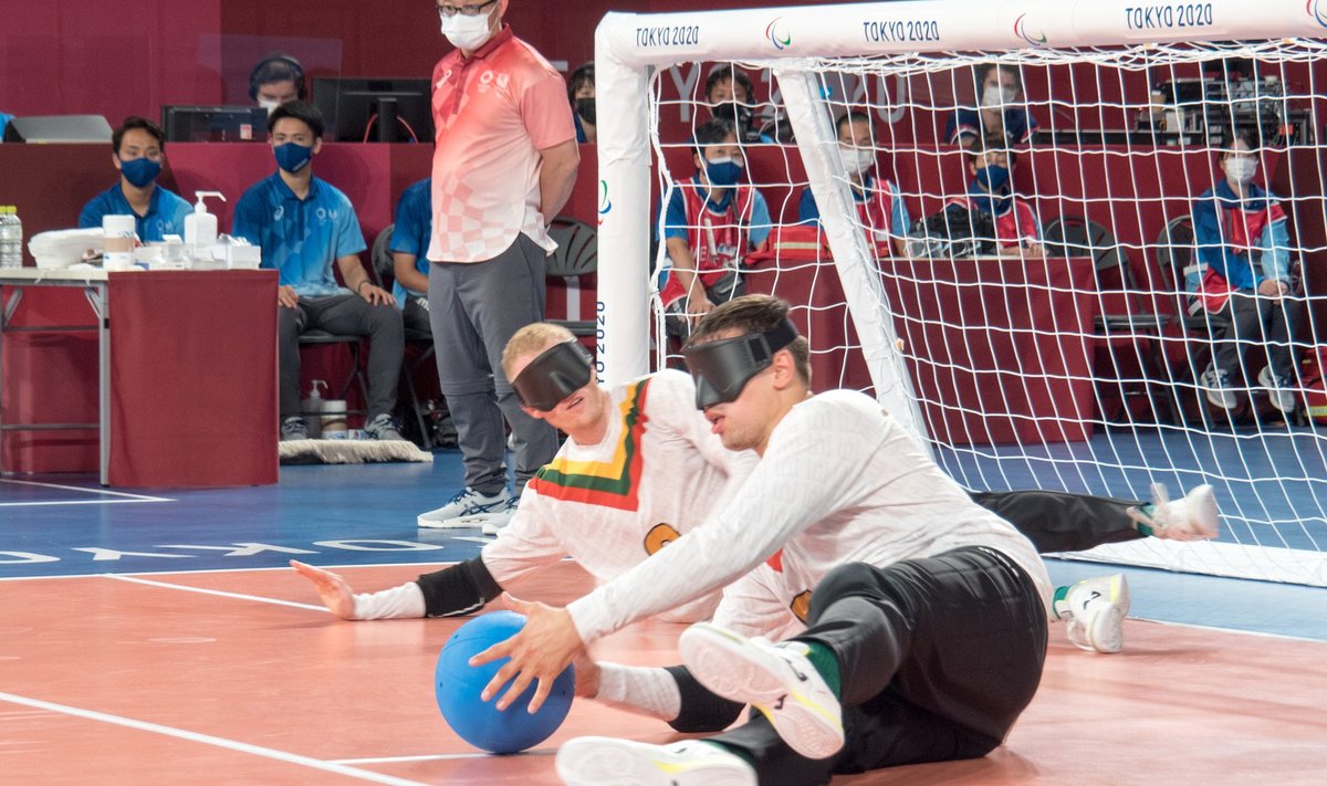 Tokijo paralimpinių žaidynių golbolo turnyras: Lietuva - Alžyras (Foto: Dainius Ožalas)