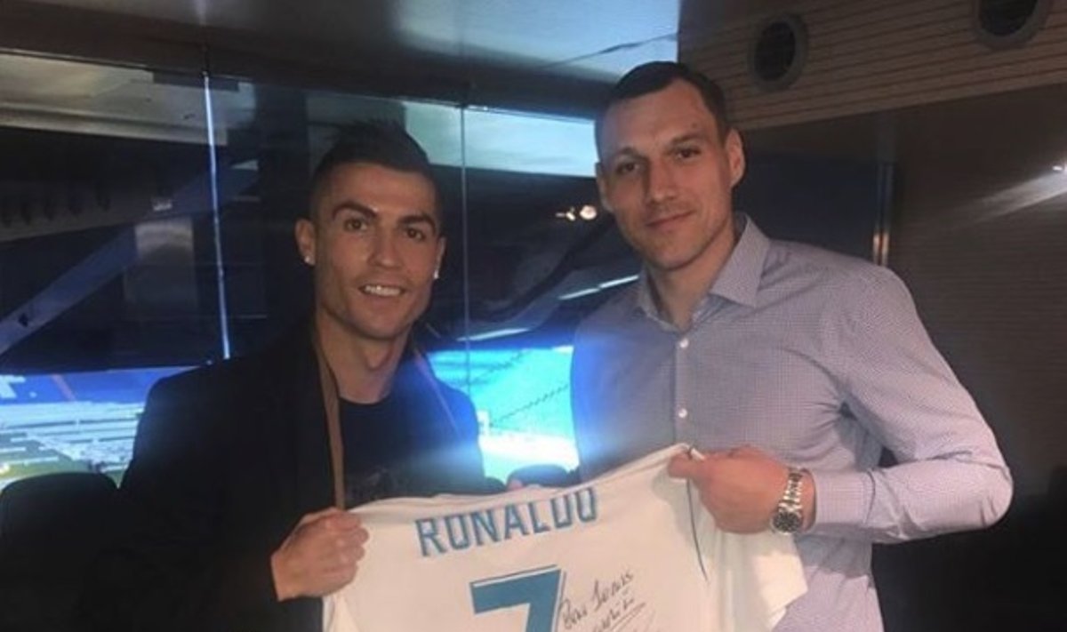 Jonas Mačiulis ir Cristiano Ronaldo