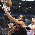J. Valančiūno atstovaujamas „Raptors“ klubas neprilygo „Bulls“ ekipai