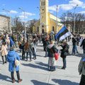 Estijoje tūkstančiai žmonių protestavo prieš suvaržymus dėl COVID-19
