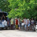 Rusai Chersono srityje apšaudė žmones, kuriems buvo dalijama humanitarinė pagalba