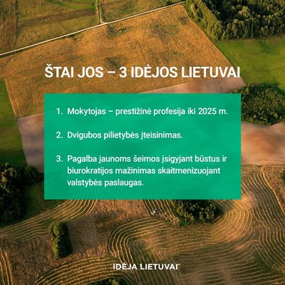3 idėjos Lietuvai