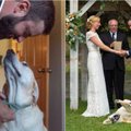 Jaunikio šuo sužibėjo vestuvėse: pažiūrėkite, kaip jis pozuoja nuotraukose