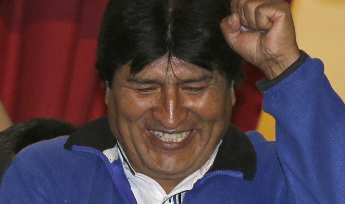 Bolivijos prezidento rinkimus laimėjo Evo Moralesas