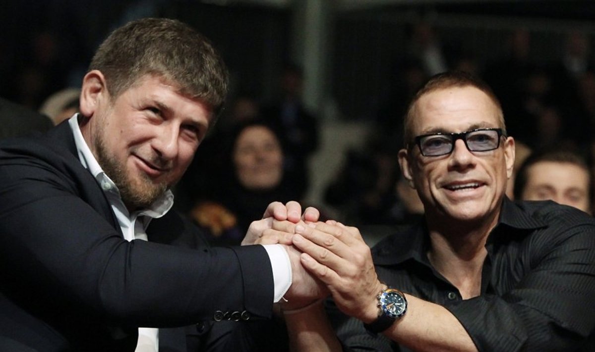 Ramzanas Kadyrovas ir Jeanas Claude'as van Damme'as