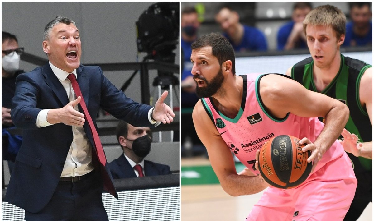 Šarūnas Jasikevičius ir Nikola Mirotičius (Barca Basket nuotr.)