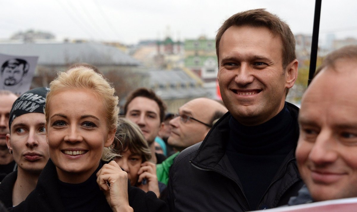 Aleksejus Navalnas su žmona