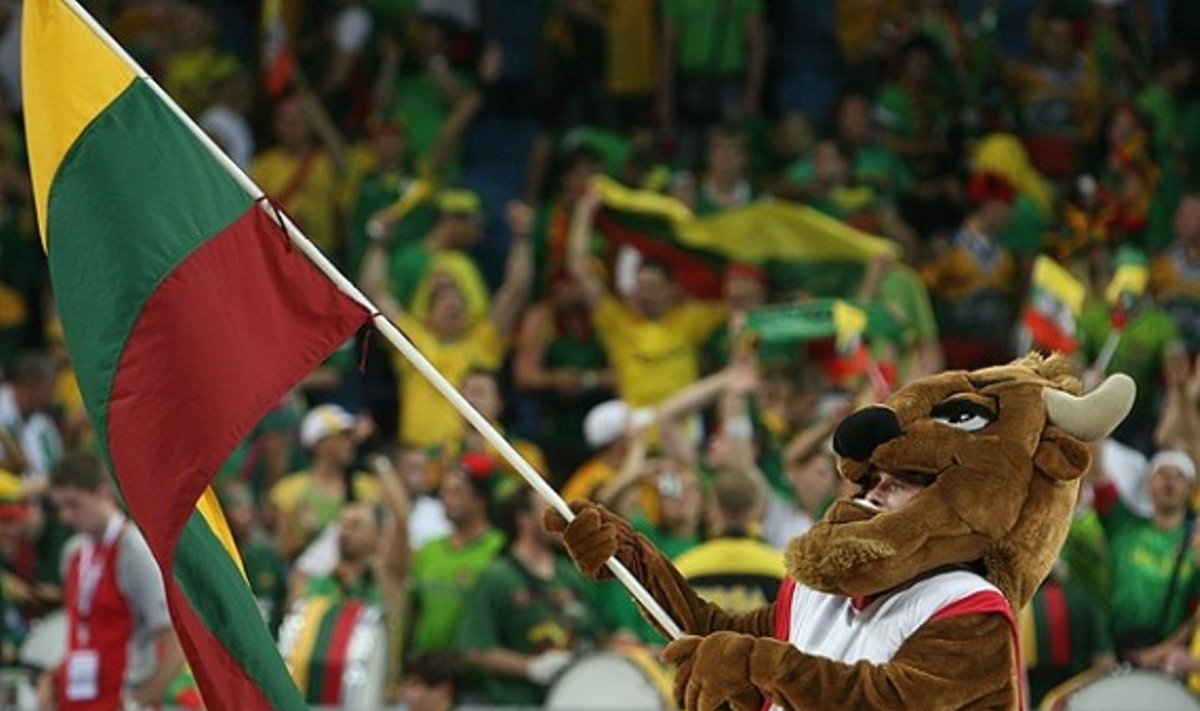 Europos čempionato talismanas palaiko Lietuvos rinktinę