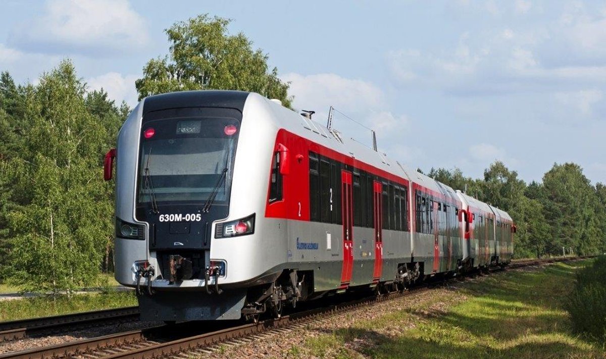 Lithuanian state-run railway company train