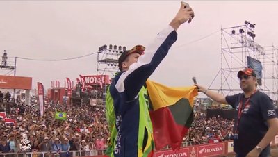 Arūno Gelažninko asmenukė nuo Dakaro podiumo