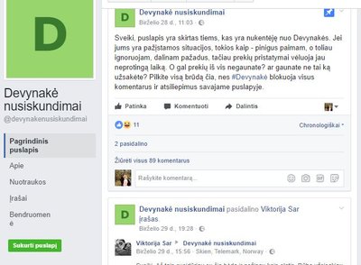 Devynakė nusiskundimai